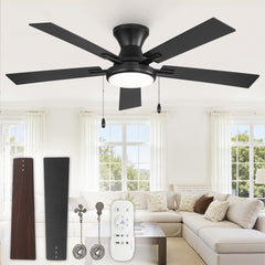 ZMISHIBO 52 inch fan with lights and remote control for easy setup
