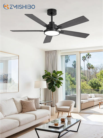 ZMISHIBO 52-inch fan ideal for large rooms such as living rooms.