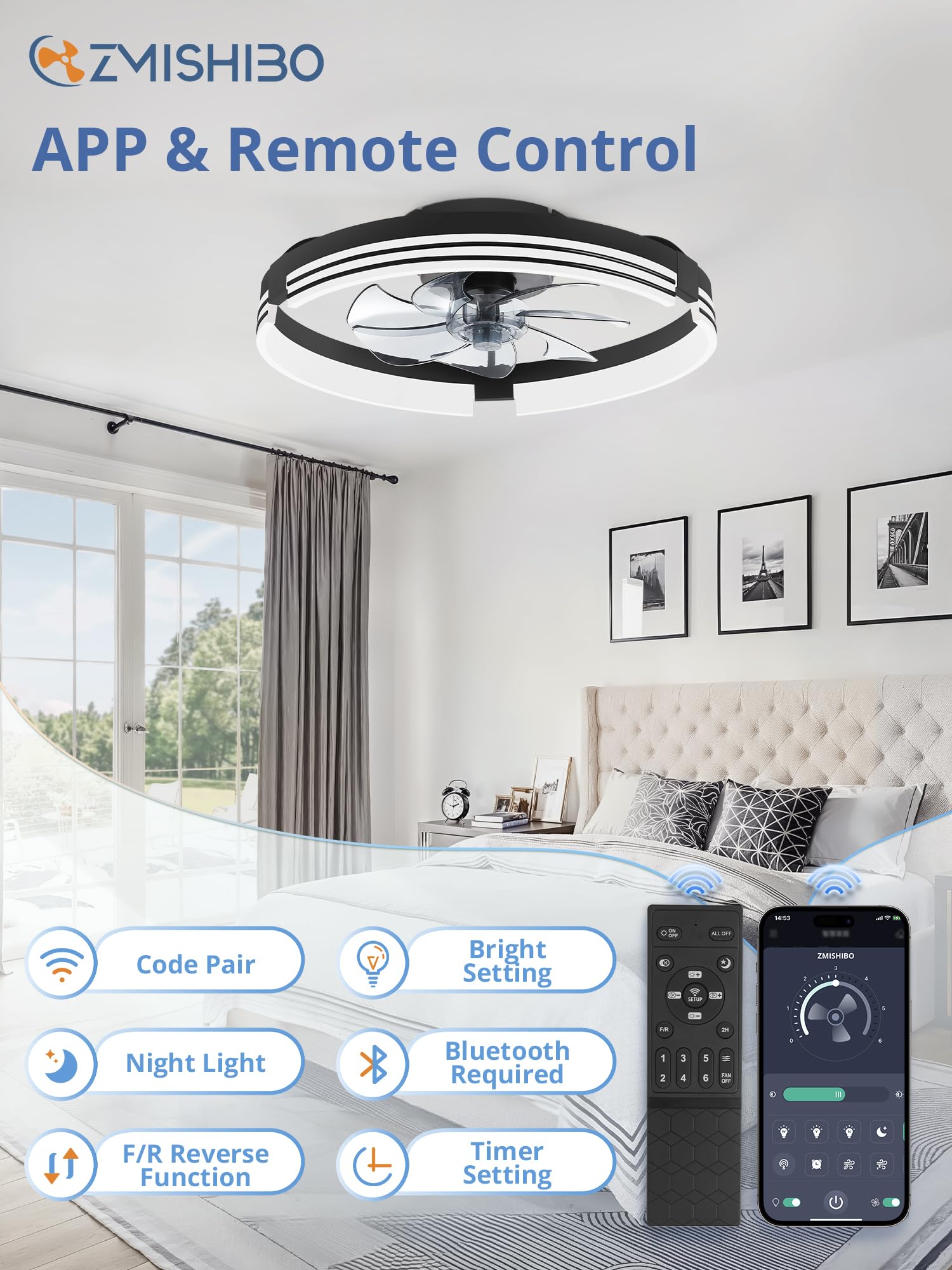 ZMISHIBO six-speed control, customizable airflow