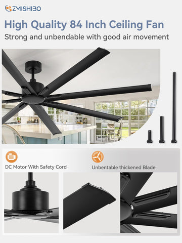 ZMISHIBO eight reversible blades for customizable airflow direction.