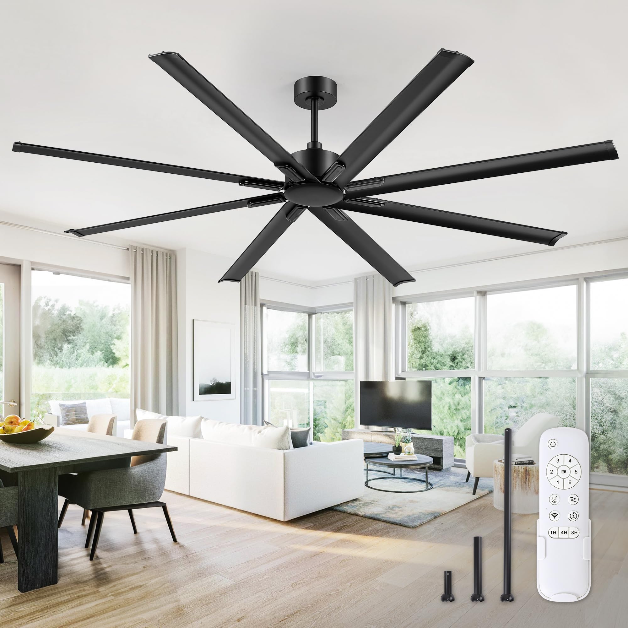 ZMISHIBO 84-inch industrial ceiling fan blades for stable airflow in large spaces.