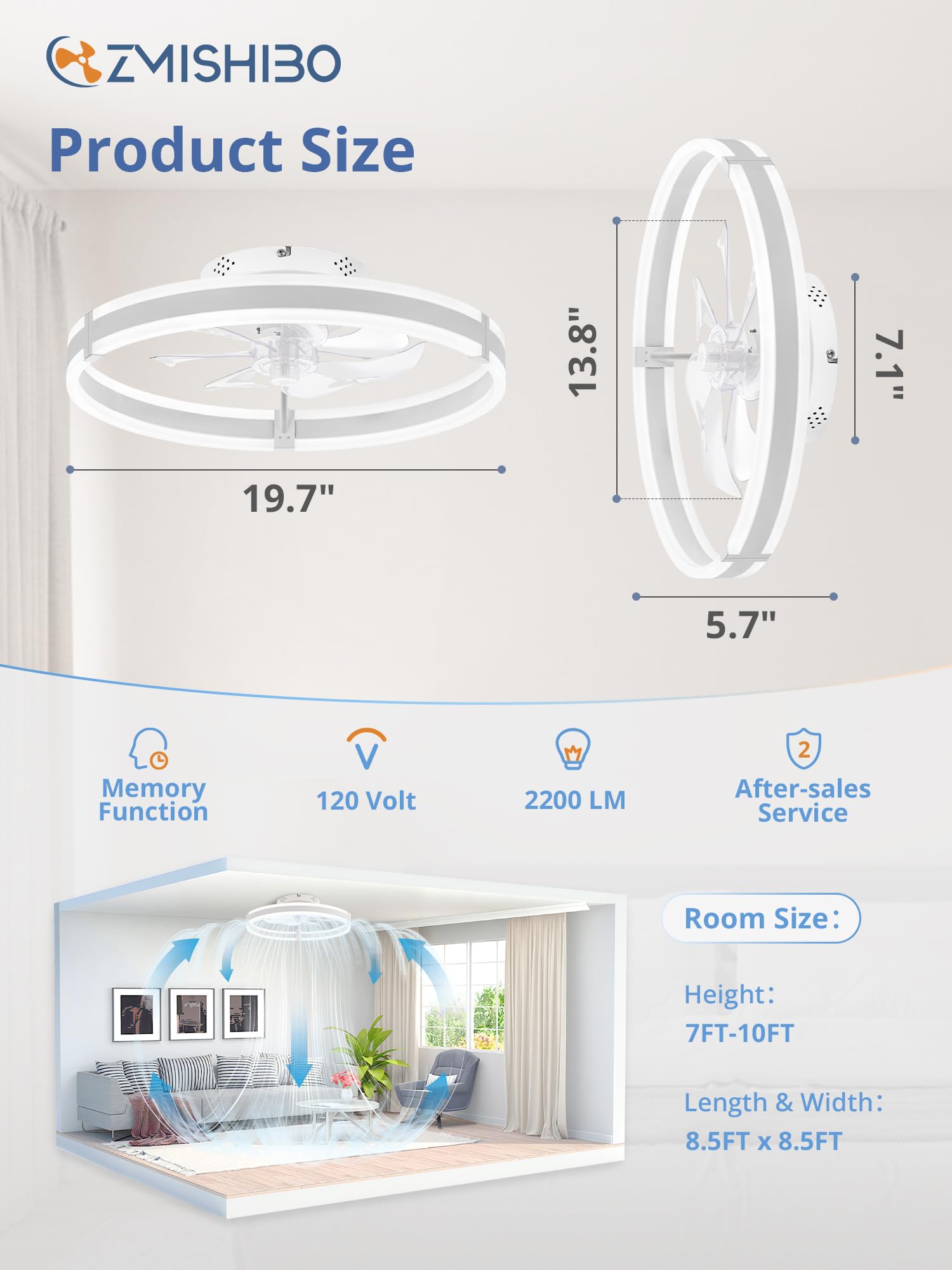 ZMISHIBO app and remote control for easy fan and light management