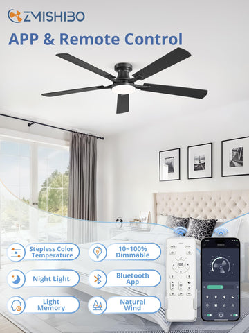 Zmishibo app and remote control for convenient operation.