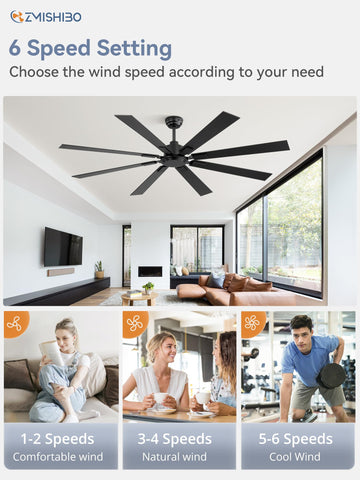 ZMISHIBO three downrod options for flexible ceiling heights