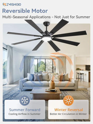 ZMISHIBO included downrods four, eight, and twenty-four inches fit various ceilings.