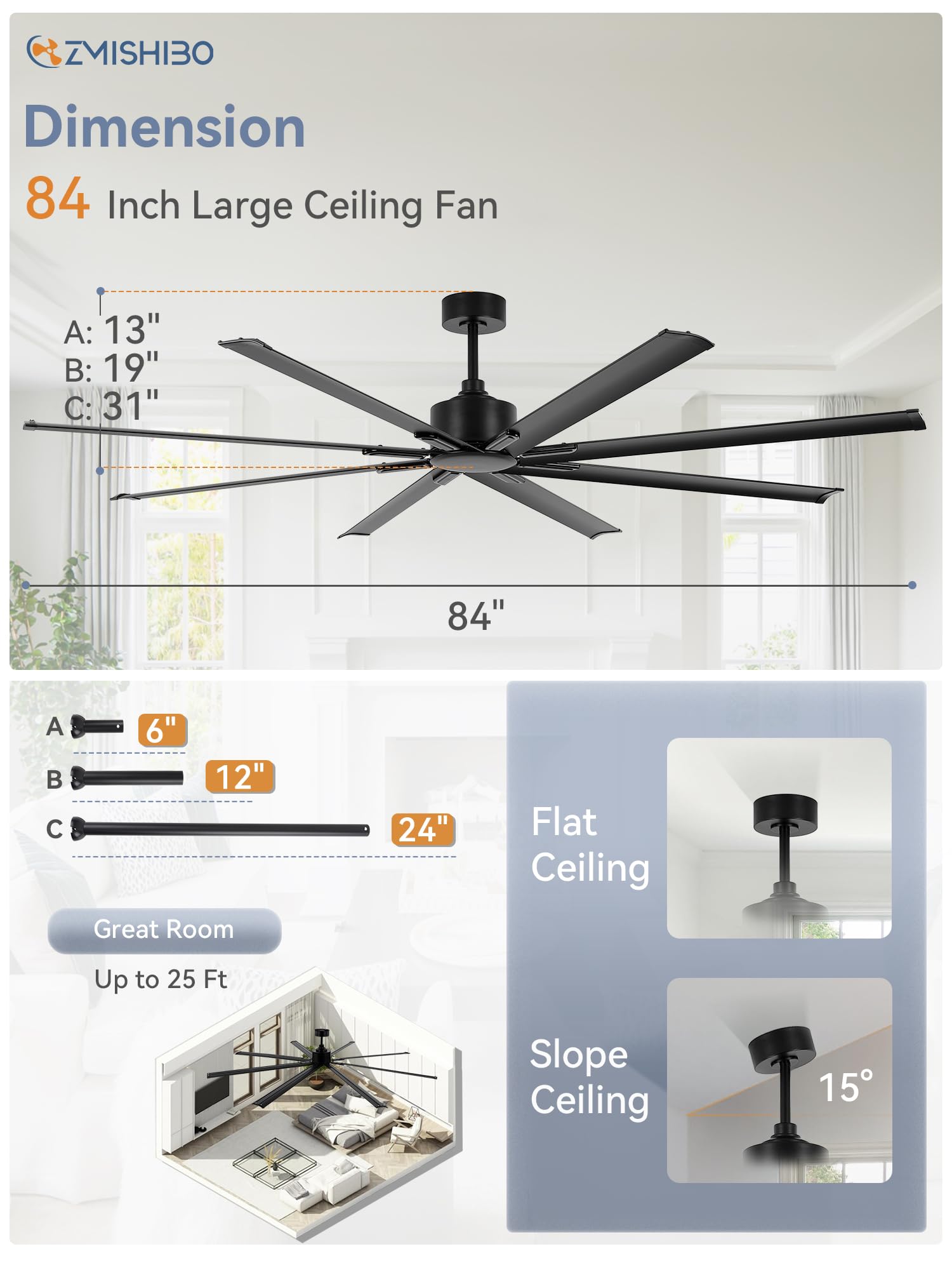 ZMISHIBO large-space design emphasizes durability and broad coverage.