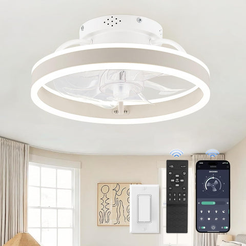 ZMISHIBO Low Profile Fandelier with remote for easy cool airflow and lighting control.