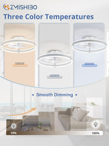 ZMISHIBO low-profile flush-mount design fits modern bedrooms quietly