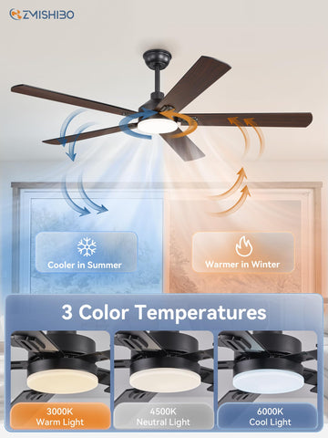 Downrods of 4 and 8 inches enable flexible mounting for different ceilings.
