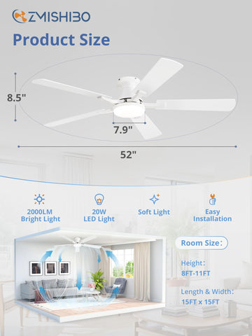 ZMISHIBO plywood blades for durability and smooth breeze