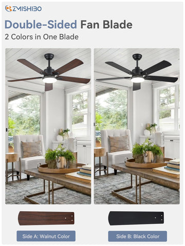 Pure copper motor inside a ZMISHIBO ceiling fan for quiet airflow