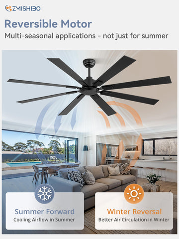 ZMISHIBO quiet DC motor enables year-round comfort and efficiency