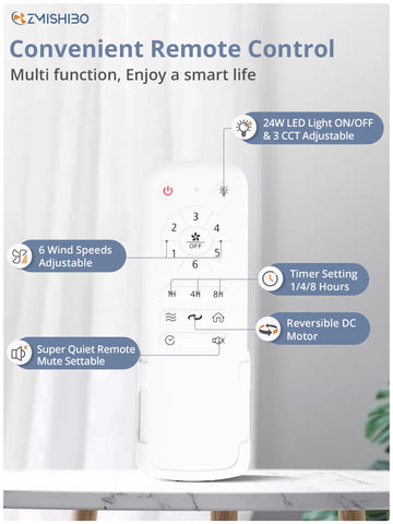 ZMISHIBO remote control operation for easy adjustments.