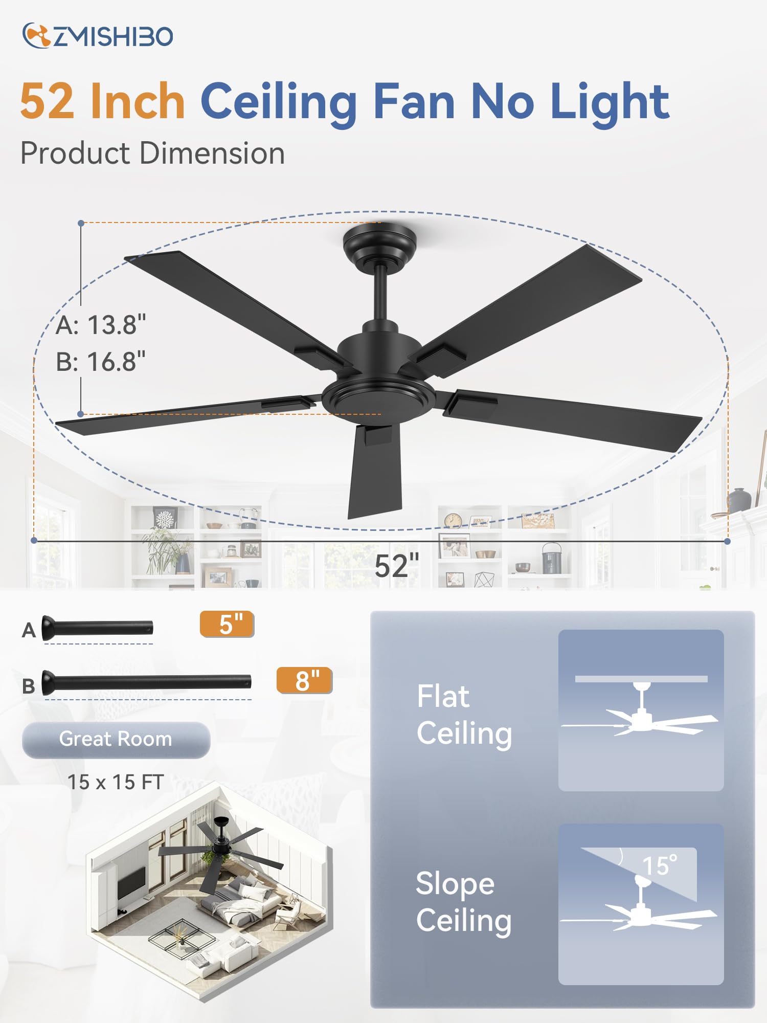 ZMISHIBO remote control allows speeds, timer, and direction changes