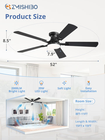 ZMISHIBO reversible blades enabling year-round comfort and airflow
