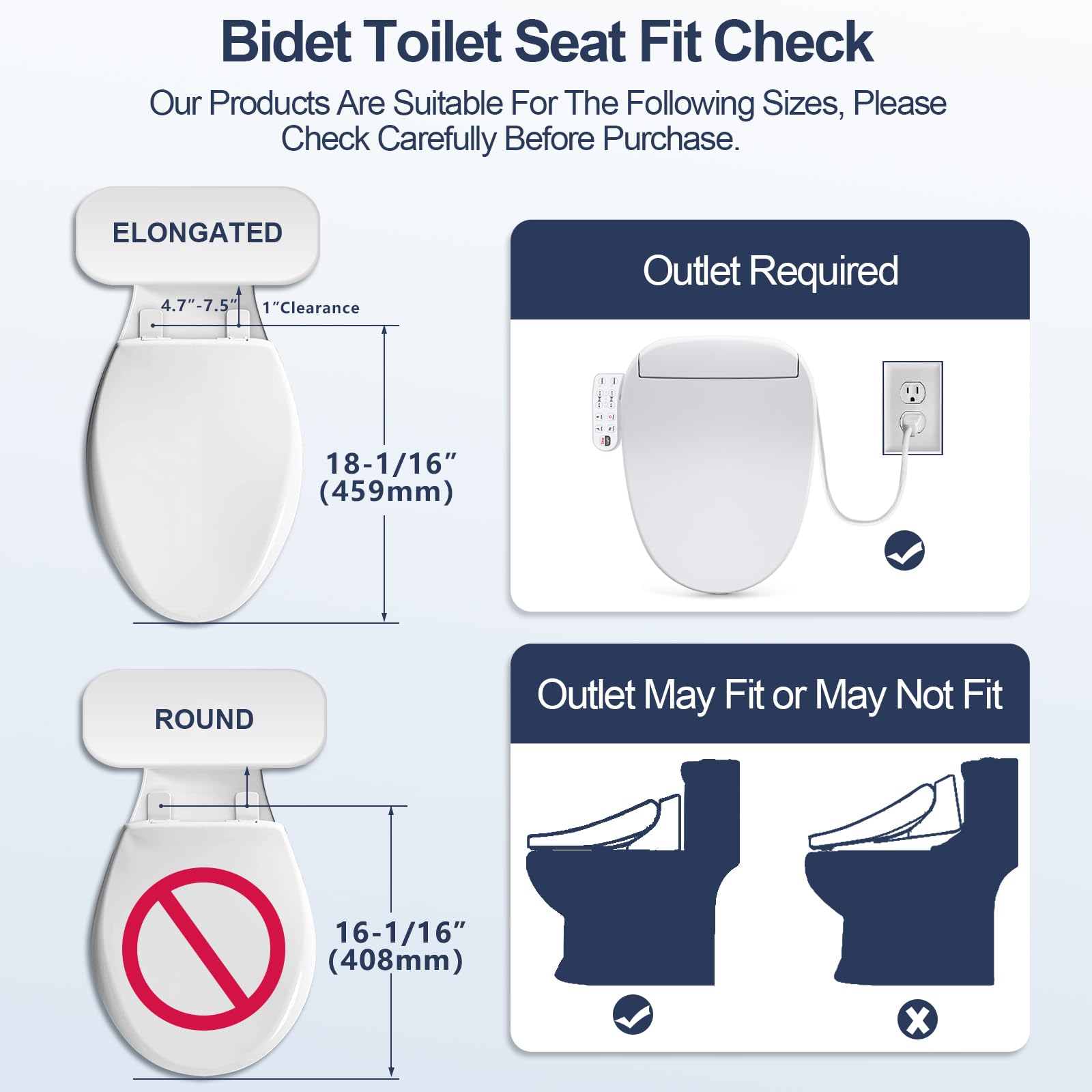 ZMJH 236 bidet seat LED night light guides nighttime visits