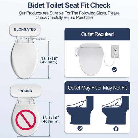 ZMJH 236 bidet seat LED night light guides nighttime visits