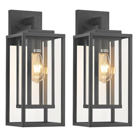 ZMKMOK 2pack outdoor lights provide balanced exterior coverage for entryways.