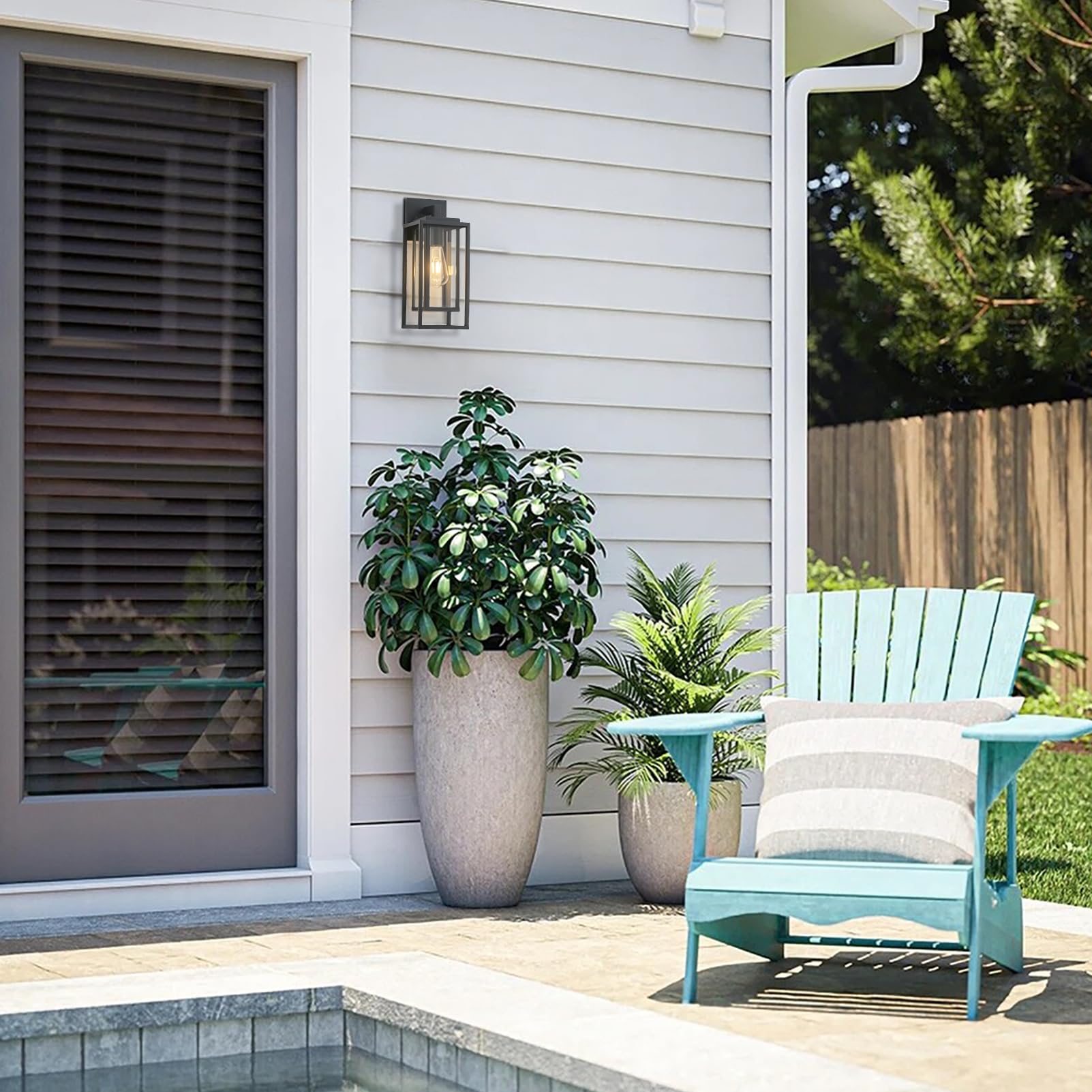 ZMKMOK clear tempered glass lantern brightens entryways with vintage charm.
