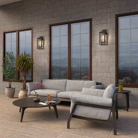 ZMKMOK two-pack outdoor lanterns suit multiple entryways or garages.
