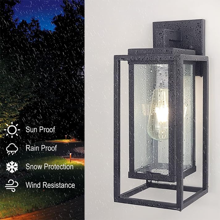 ZMKMOK rugged satin black finish resists weather for year-round exterior lighting.