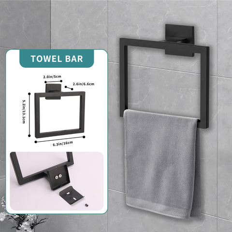 ZMNKLRY robe hook in matte black for robes and towels