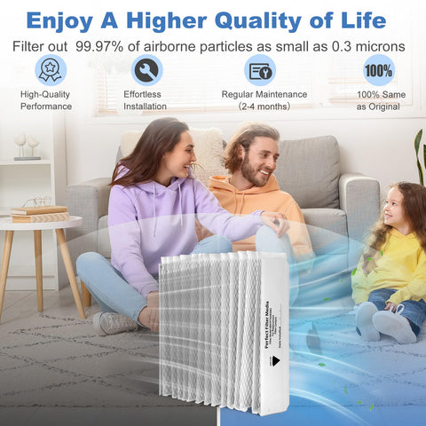 Graphic showing compatible fit with Trane perfection filtration system