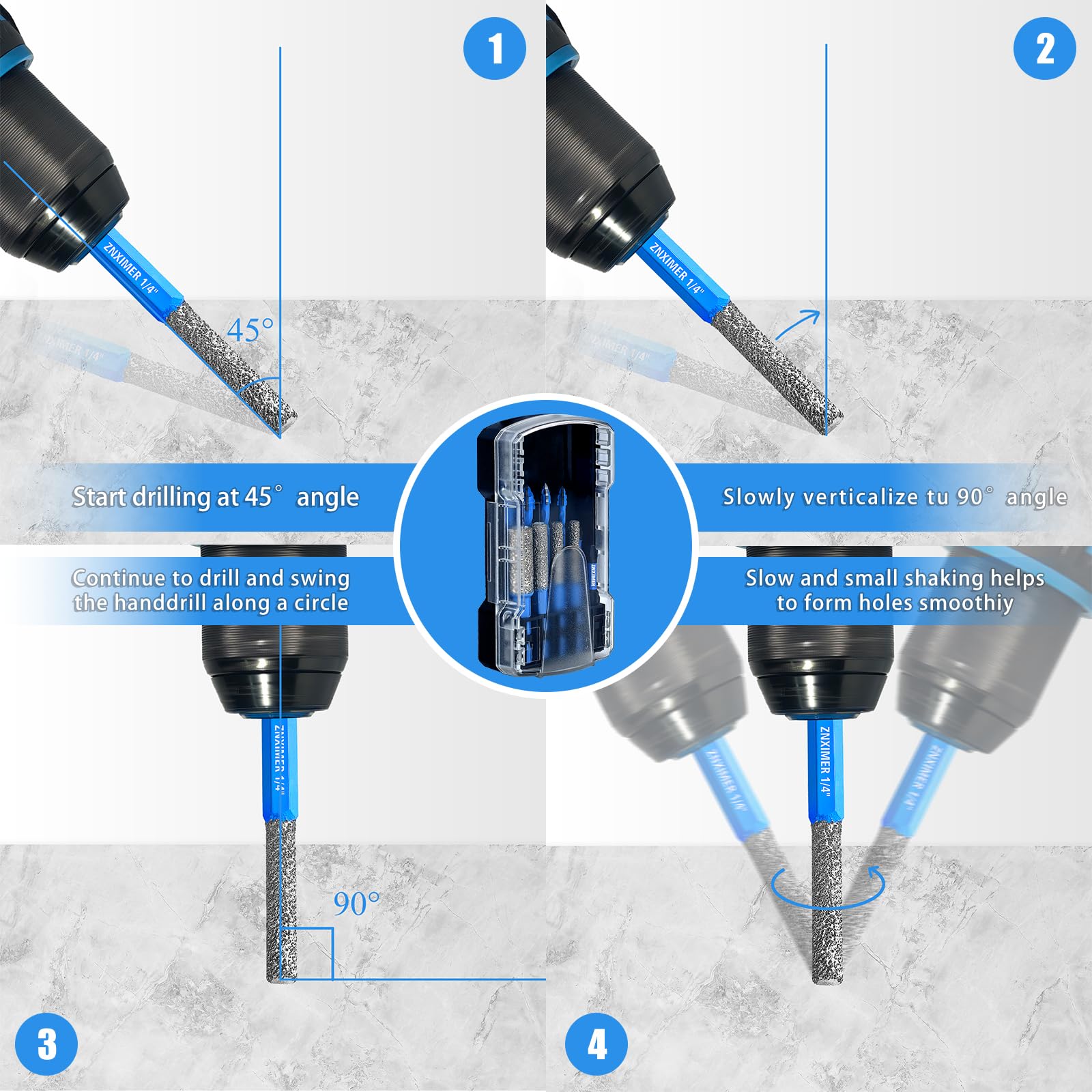 ZNXIMER includes portable storage case for organized tool storage