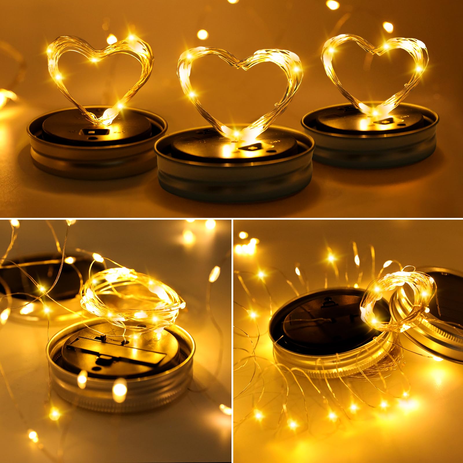 Fairy lights with bendable wire for creative DIY decor in outdoor spaces.