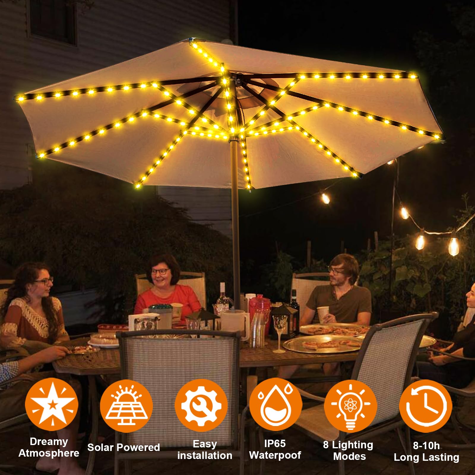 ZNYCYE upgraded solar clip charges quickly in daylight for long nights.