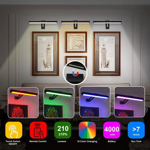 ZOCALOK picture light two-base mounting enables simple wall installation