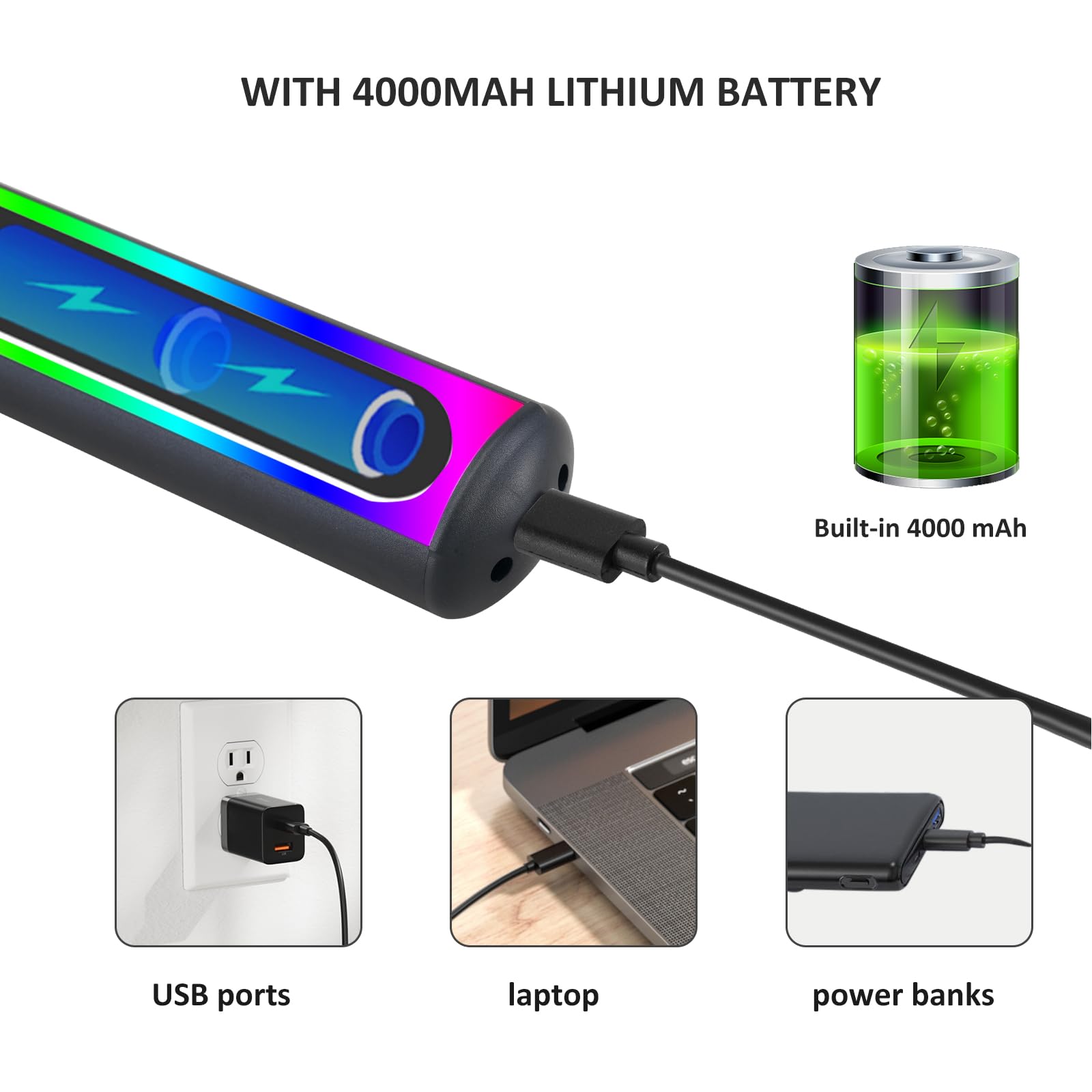 ZOCALOK picture light USB-C charging for flexible recharging