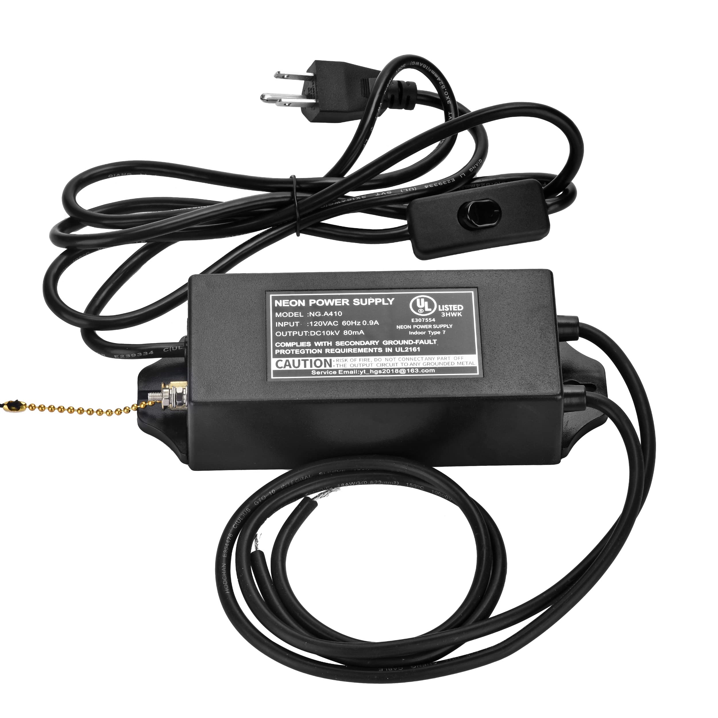 ZODZ 10KV neon power supply front view for glass signs with reliable output