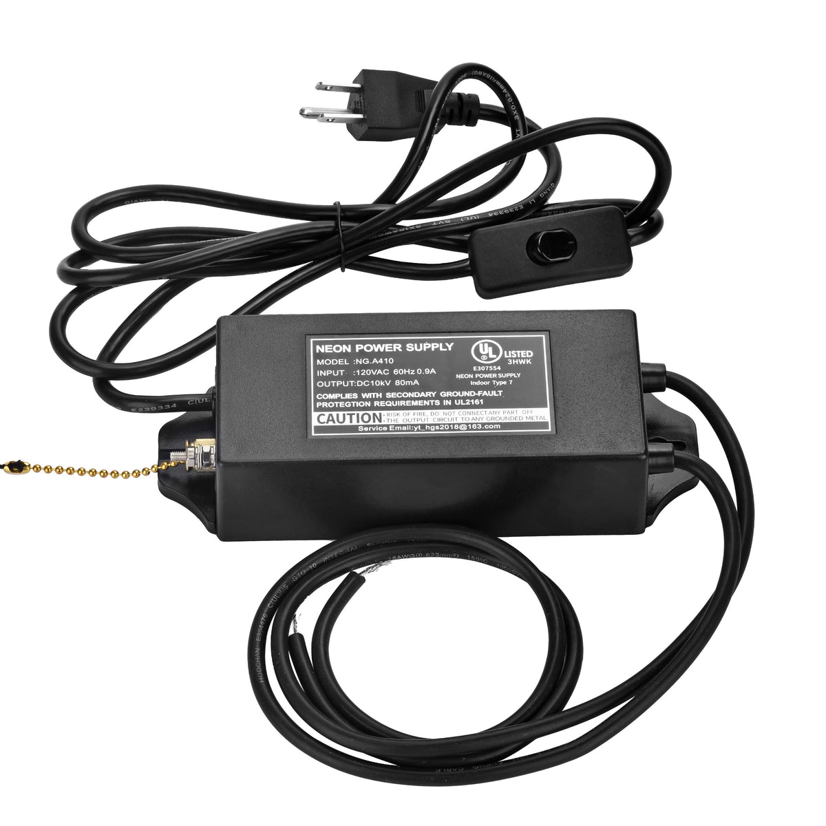 ZODZ 10KV neon power supply front view for glass signs with reliable output