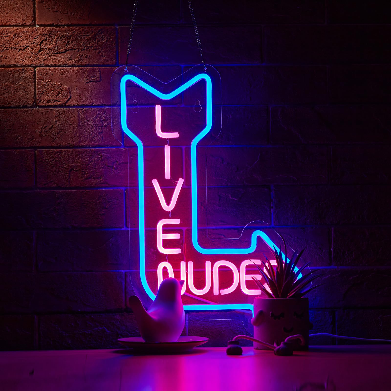 ZODZ neon sign wall decor 15x13 inches adds a modern ambient glow.