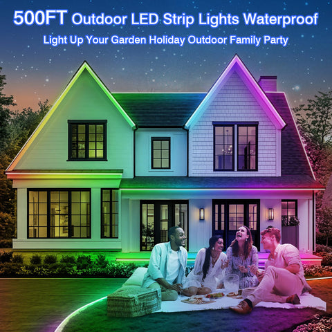 zoegi 500ft RGB strip offers vibrant color options for patios and gardens