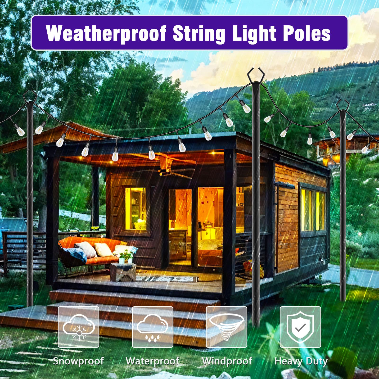 Zoegi easy-installation light poles simplify setup without extra bases