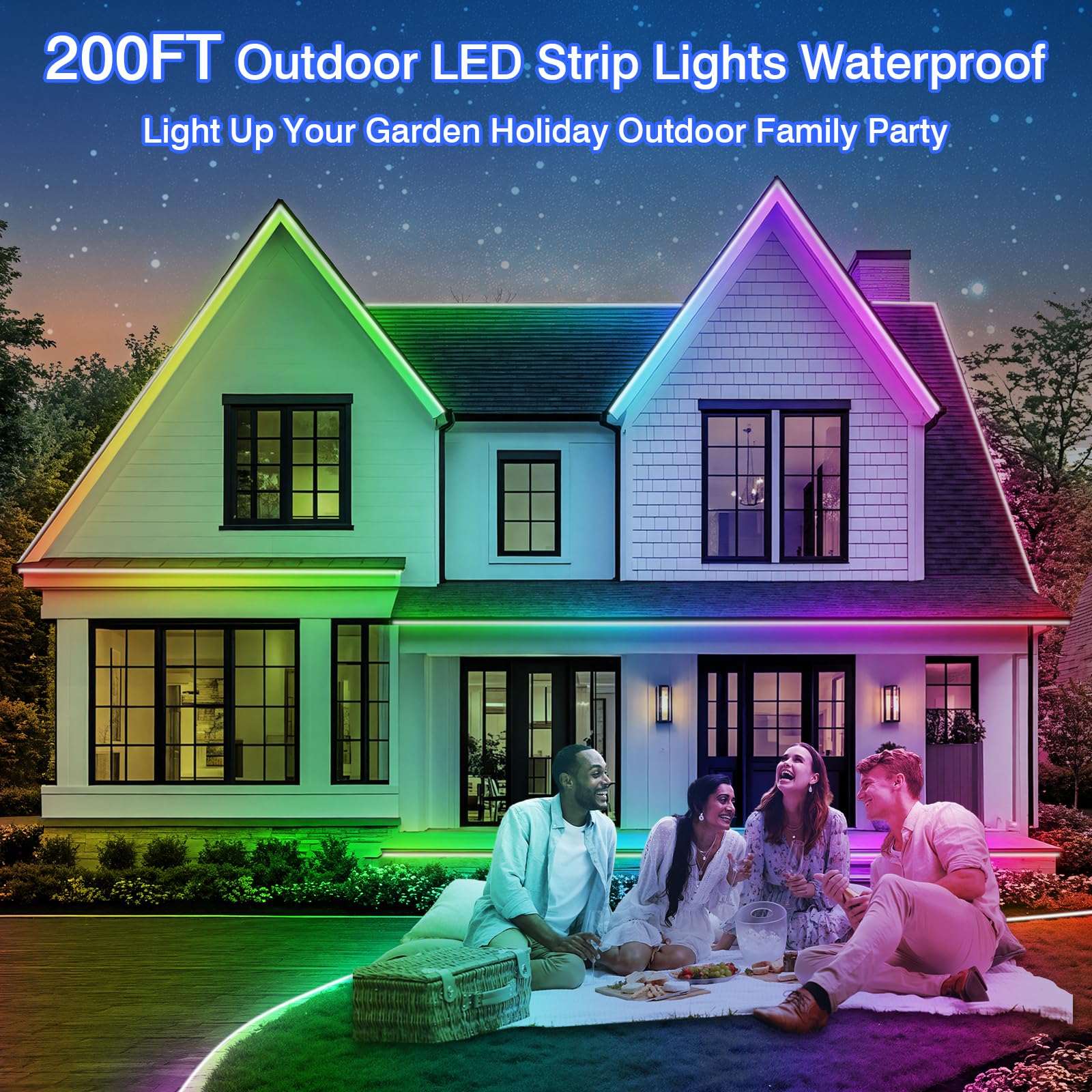 Zoegi LED strip with music sync for dynamic outdoor ambiance