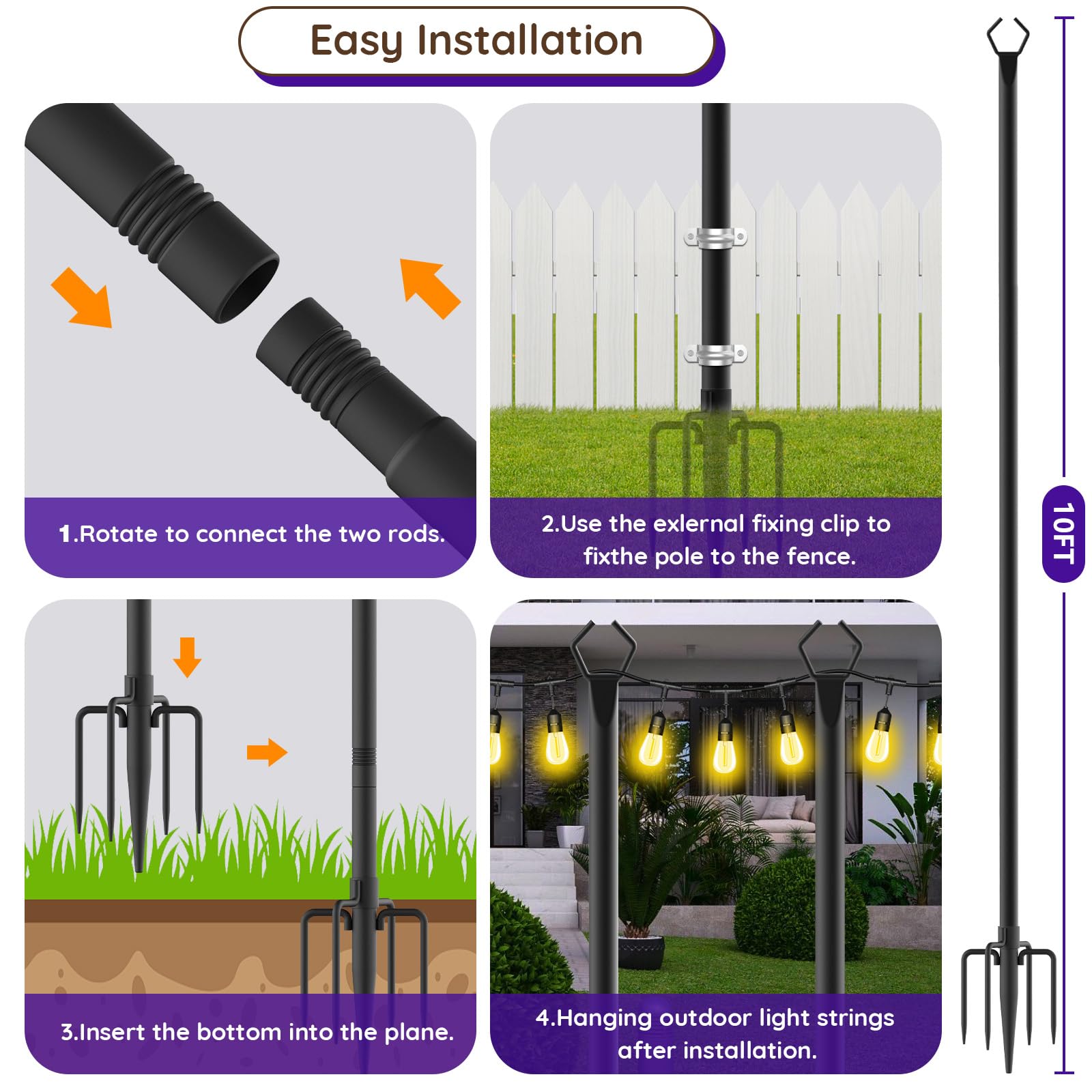 Zoegi multi-scene light pole supports indoor and outdoor lighting accents