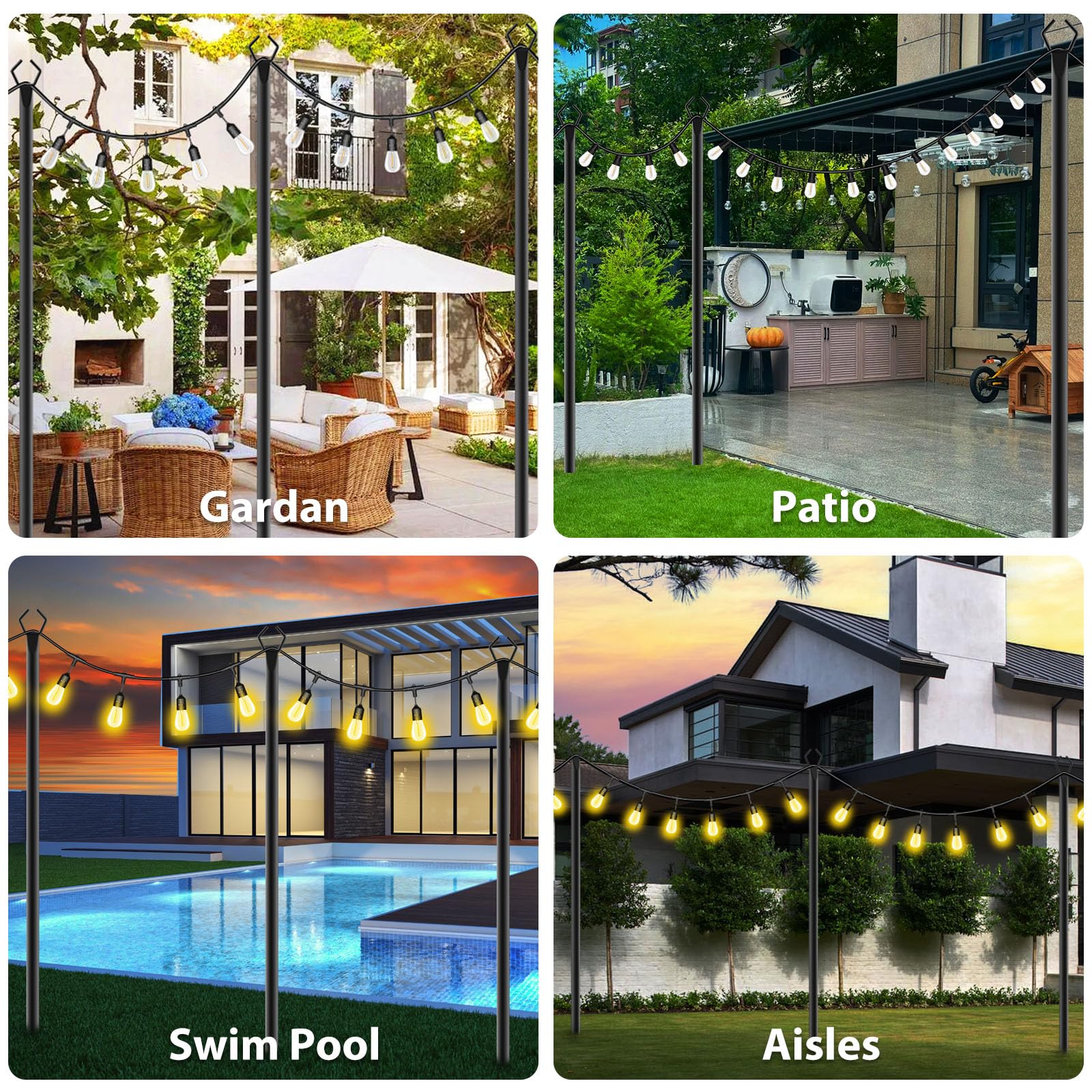 Zoegi outdoor light pole with fork design enables quick, tool-free installation