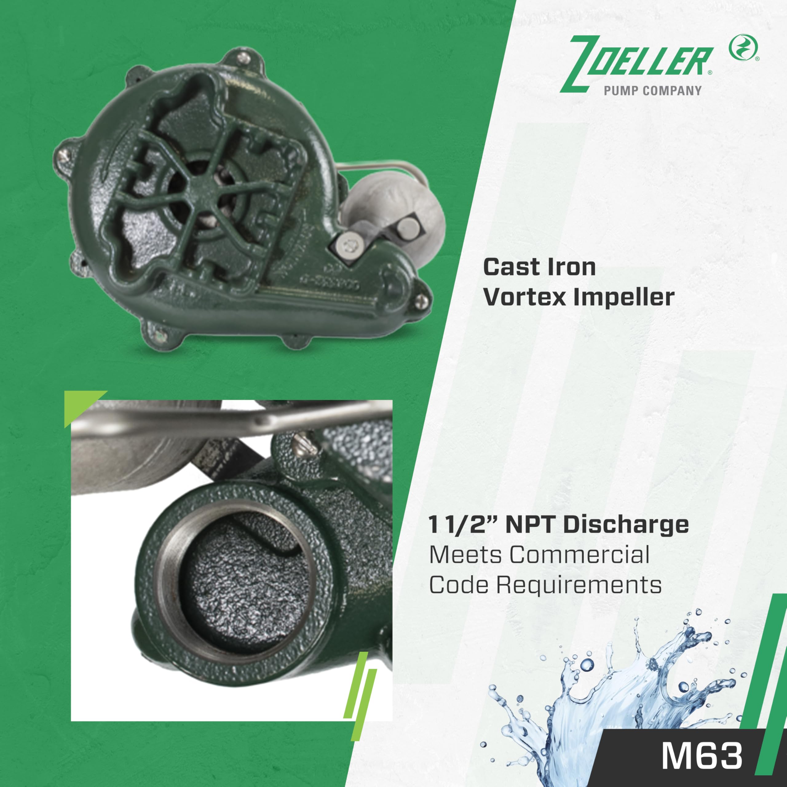 Zoeller M63 automatic float switch enabling hands-free operation