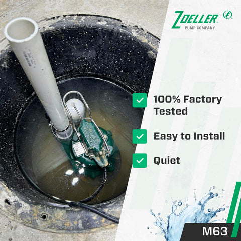 Zoeller M63 high flow capability up to 4320 GPH