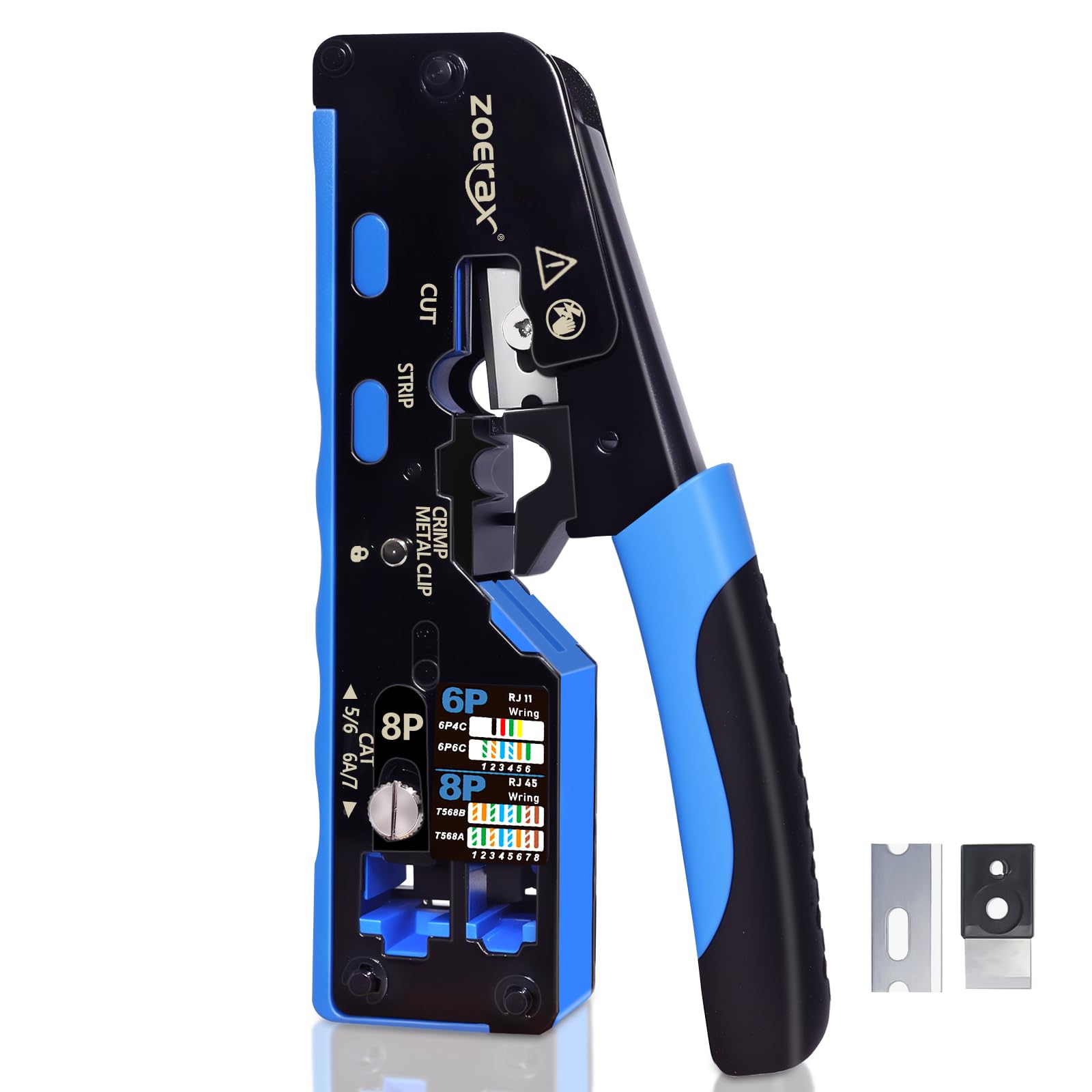 ZOERAX all-in-one RJ45 crimp tool with compact design for versatile wiring tasks