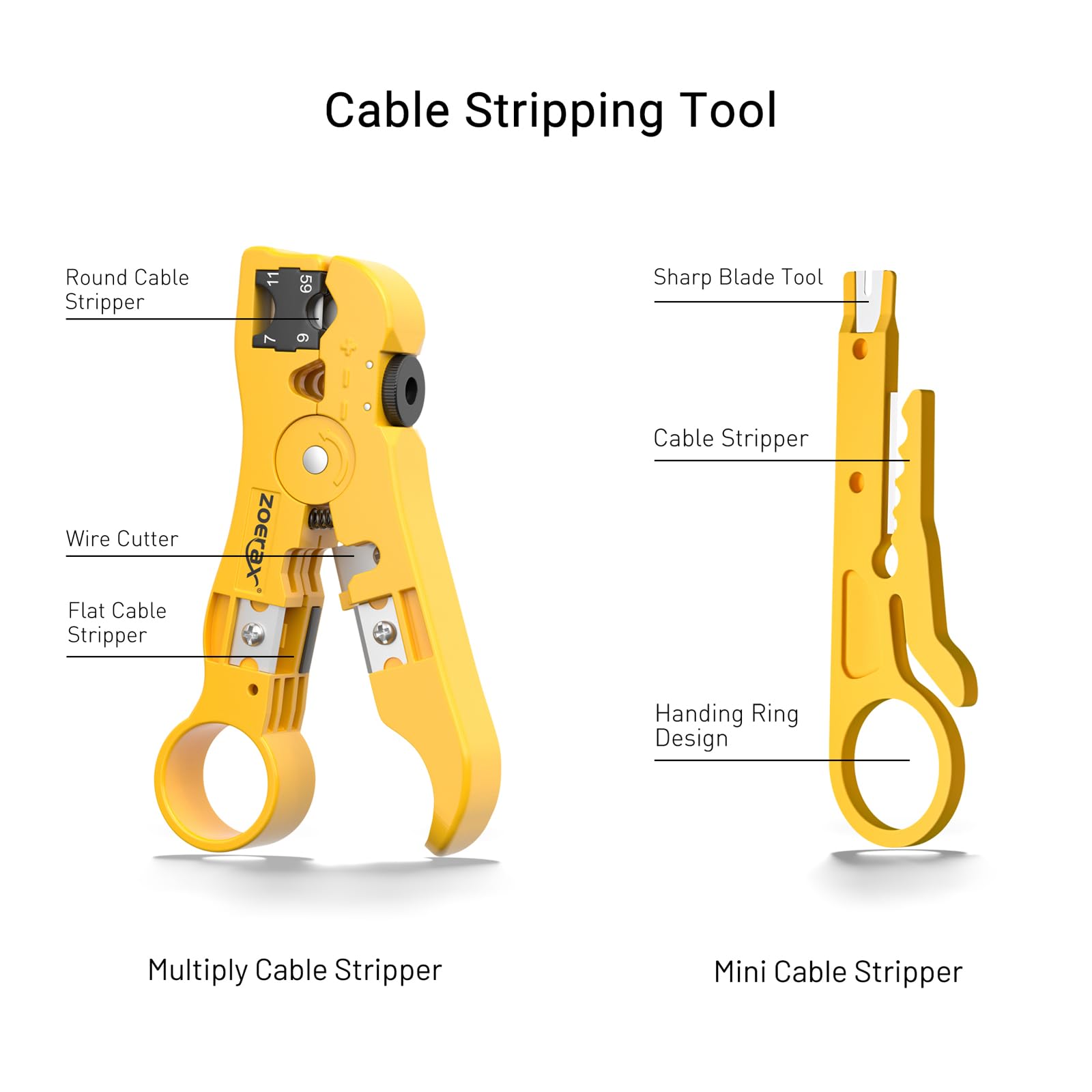 ZOERAX Cat6 passthrough connectors enable reliable terminations.
