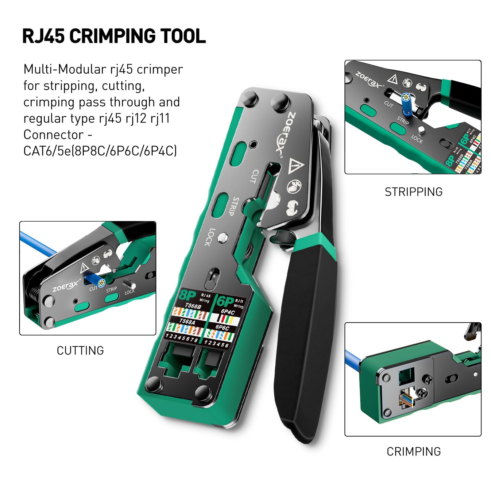 ZOERAX pass-through crimp tool enables easier RJ45 terminations with fewer steps