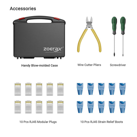 ZOERAX RJ45 boots set protect terminations and simplify installations.