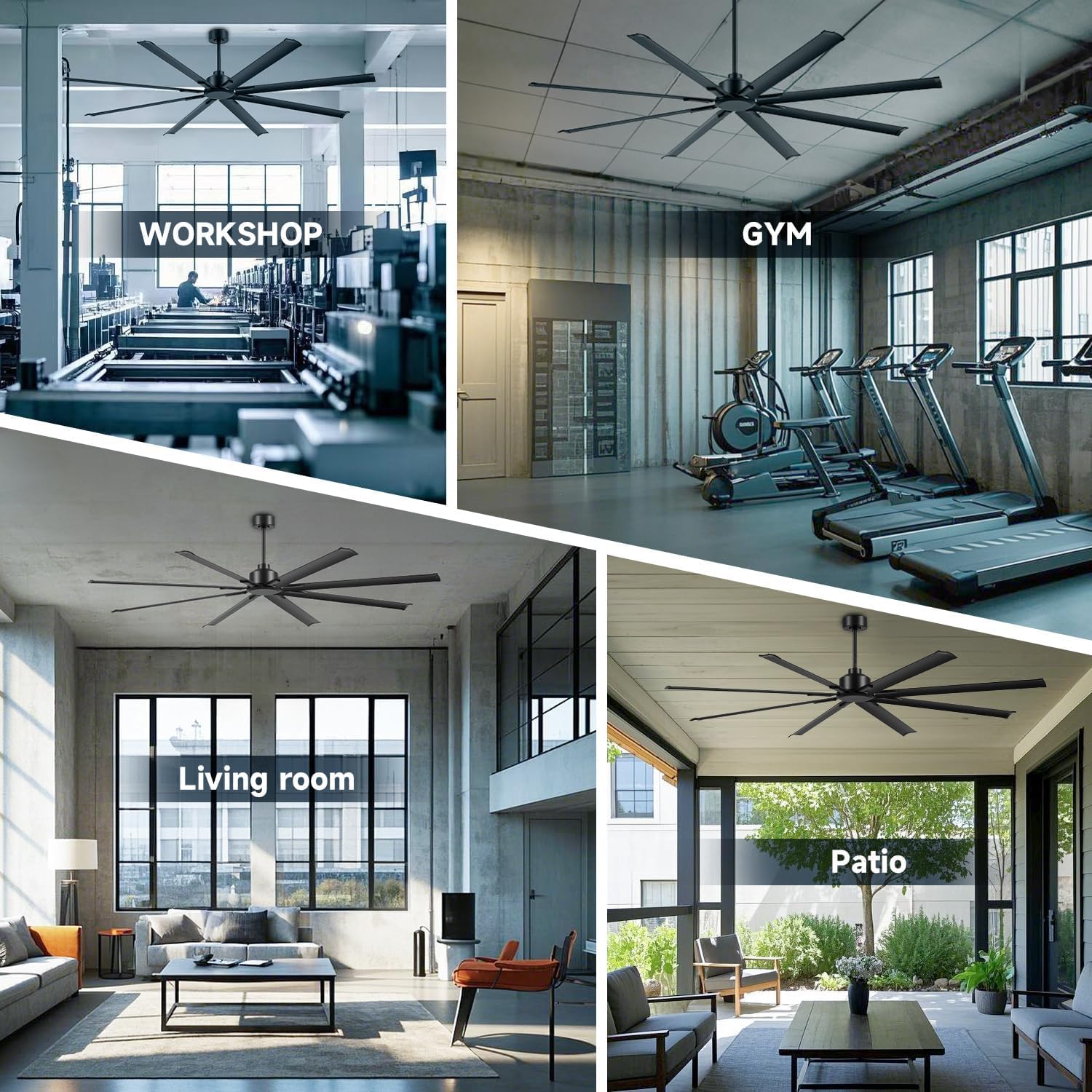 ZOEYON three downrods configuration adapts to different ceiling heights.