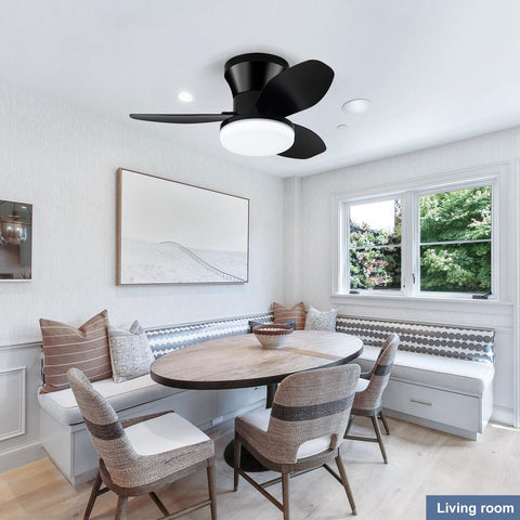 Zoeyon timer feature ceiling fan black, convenient scheduling for comfort.