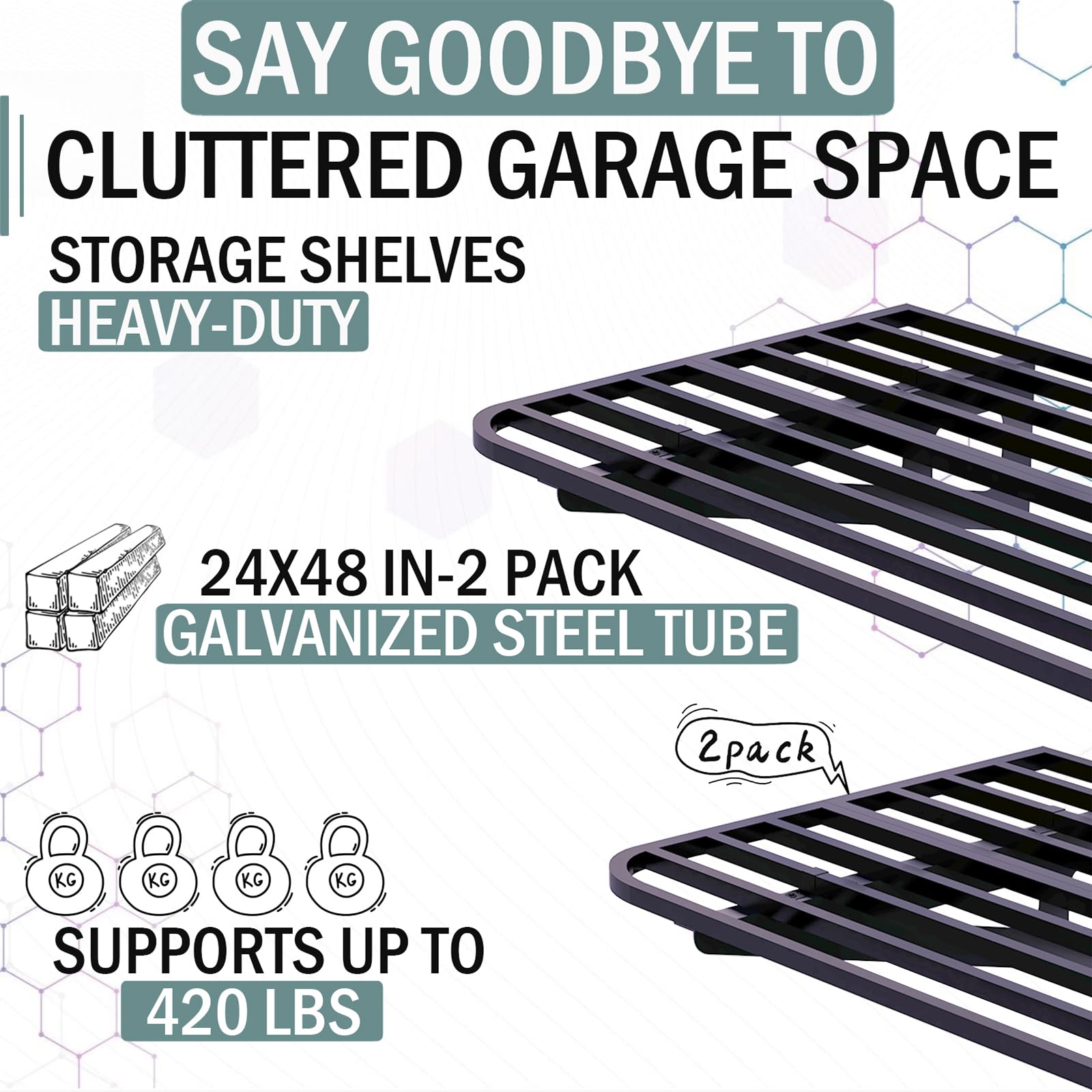 ZoffyFabrizio heavy-duty shelves support 210 lbs per shelf for sturdy storage.