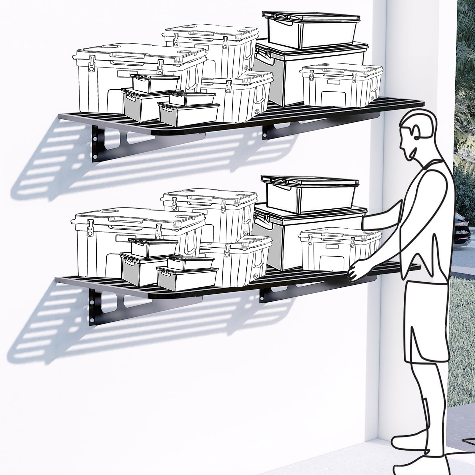 ZoffyFabrizio lifetime warranty backs these durable garage shelves.